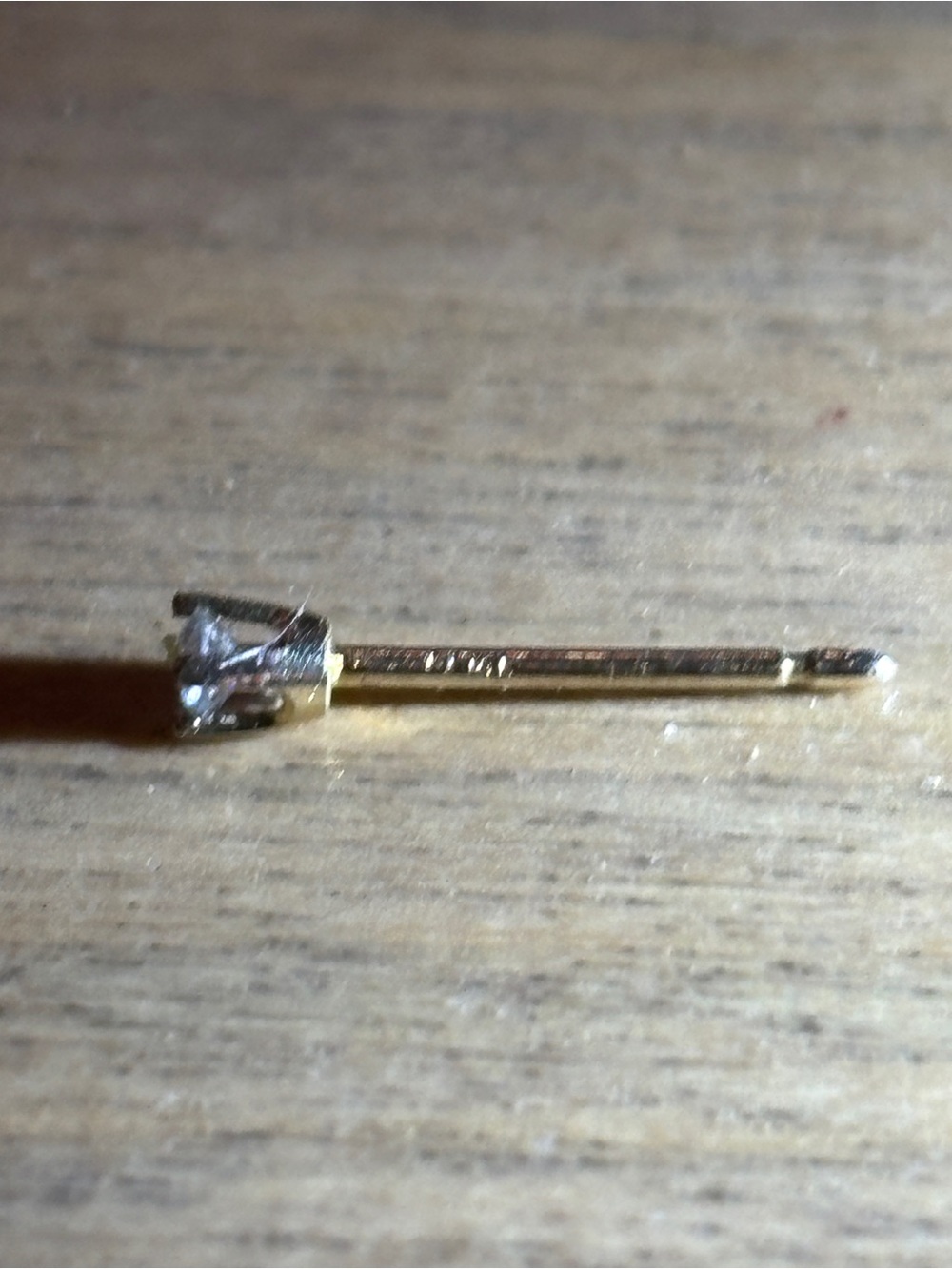 14k Gold Diamond Stud Earring - Single - Picture 2 of 6